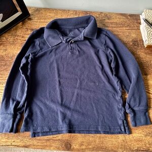 The Children’s Place boys long sleeve navy polo shirt Medium 7/8